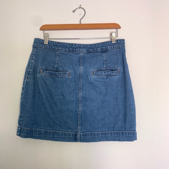 Free People We The Free Don’t Get Me Wrong Denim Button Down Skirt Size 31 - Picture 6 of 10